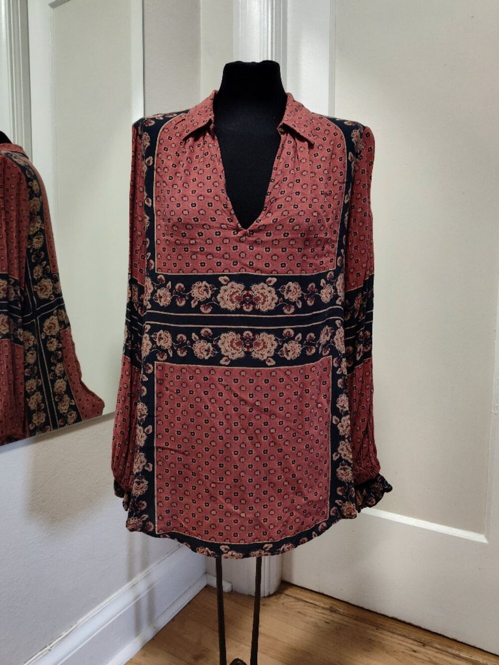 Free People Changing Times Tunic in Brick